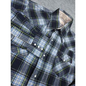 Vintage Mervyn's Pearl Snap Shirt Men's Large Plaid WOOL BLEND